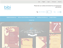 Tablet Screenshot of bibiinvitations.com